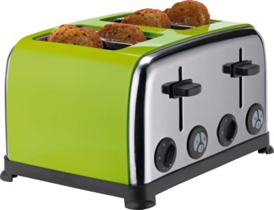 ColourMatch - Toaster - Stainless Steel - 4 Slice - Apple Green